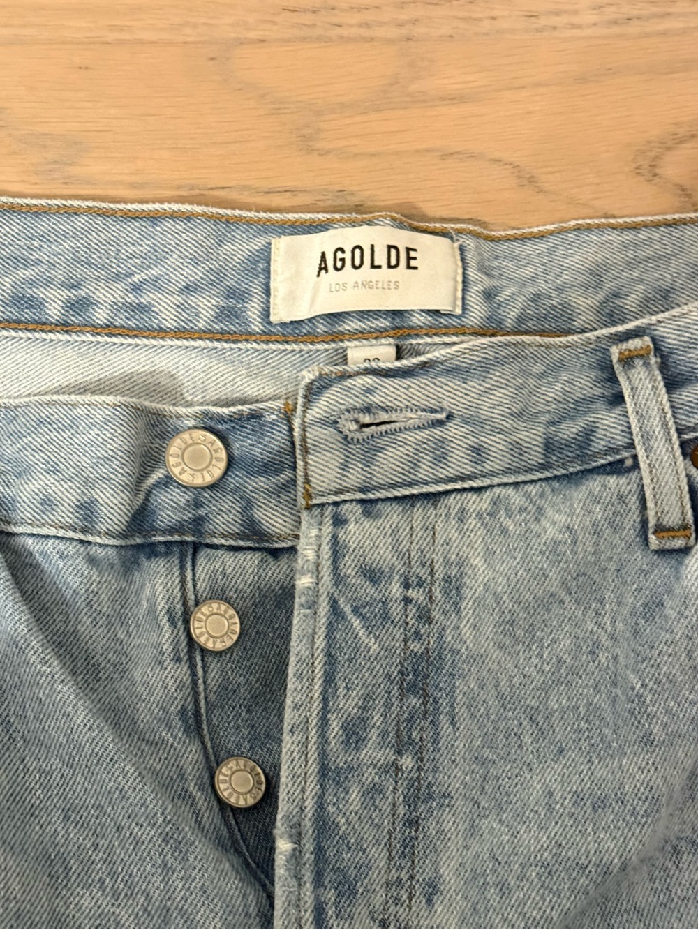 Agolde Light/Medium Slim-Straight High-Rise Jeans - Picture 4 of 6
